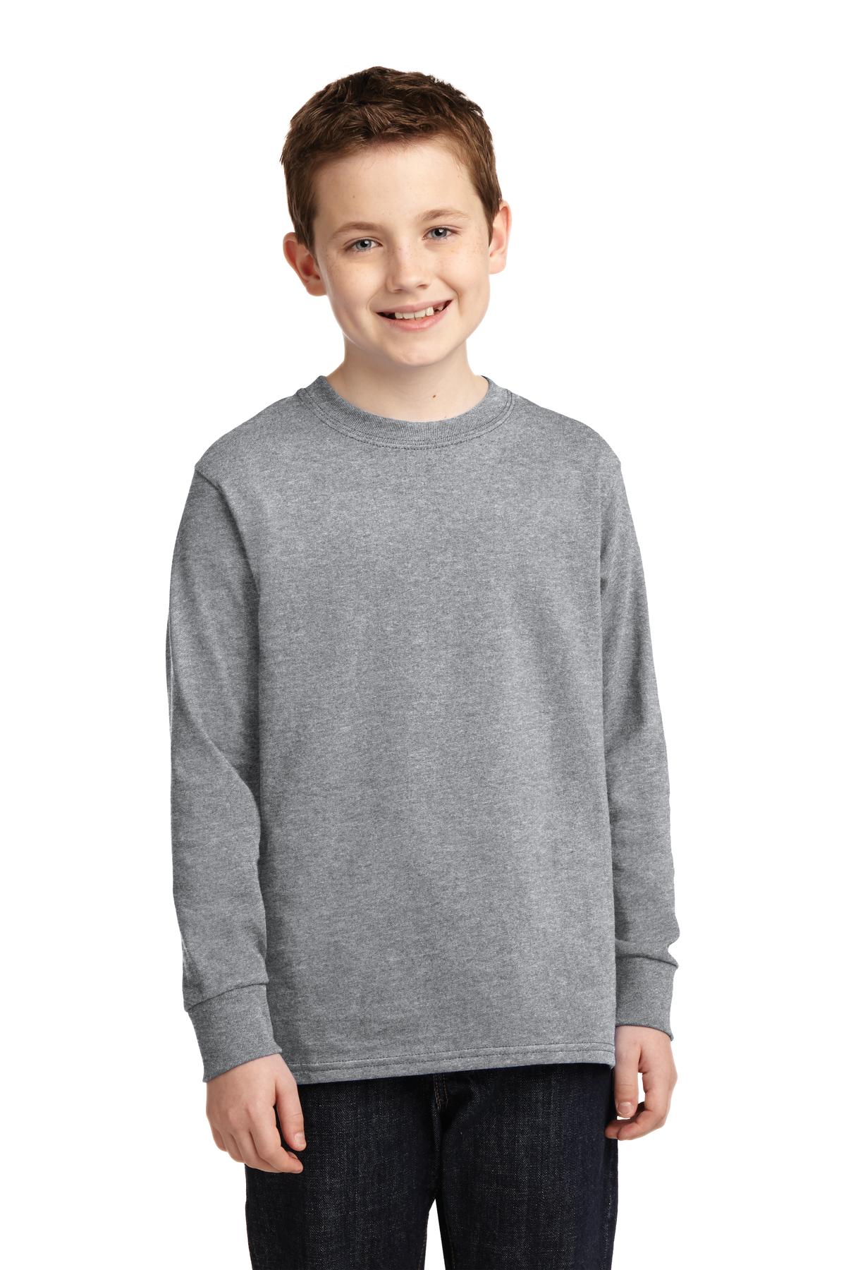 Port & Company® Youth Long Sleeve Core Cotton T-Shirt