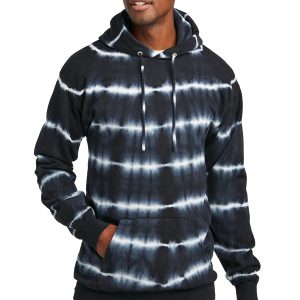 Port & Company® Allover Stripe Tie-Dye Fleece Hoodie