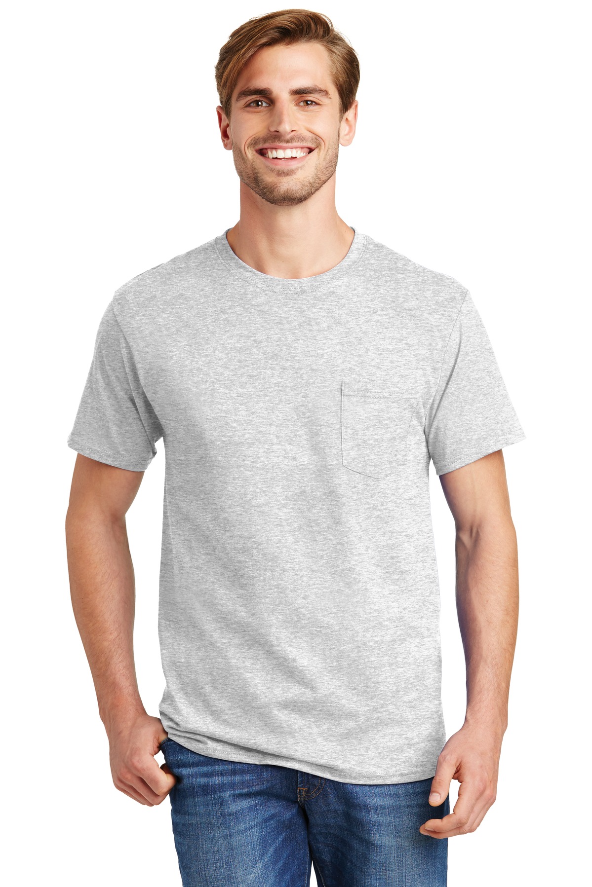 Hanes® Men's Authentic 100% Cotton T-Shirt w/Pocket