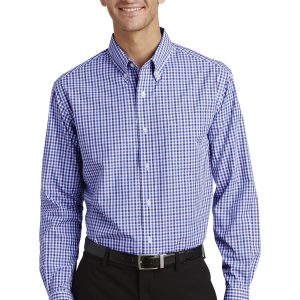 Port Authority® Long Sleeve Gingham Easy Care Shirts