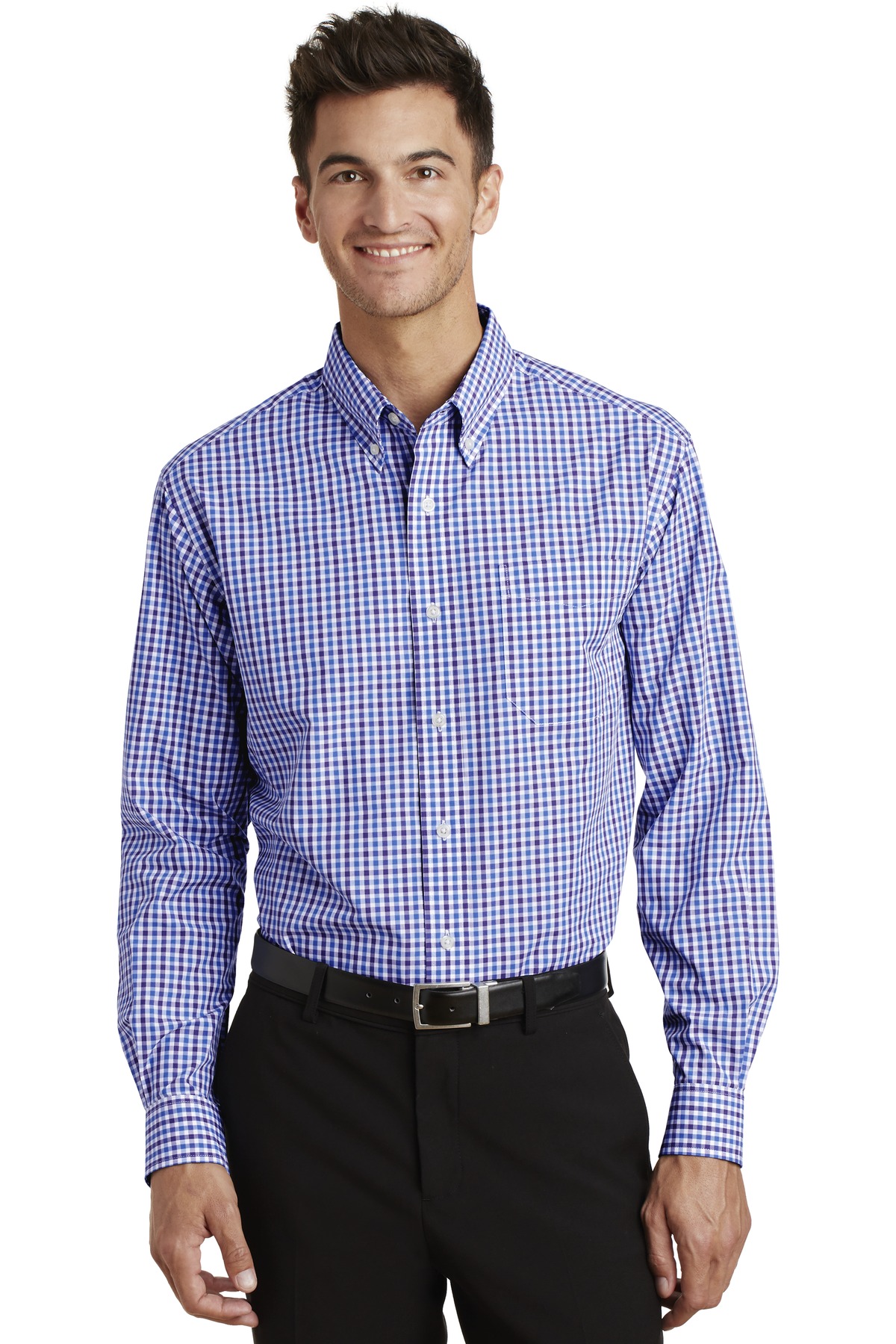 Port Authority® Long Sleeve Gingham Easy Care Shirts