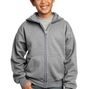 Port & Company® Youth Core Fleece Full-Zip Hooded Sweatshirt