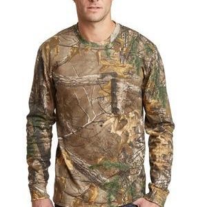 Russell Outdoors™ Men's RealTree® Long Sleeve Explorer 100% Cotton T-Shirt w/Pocket