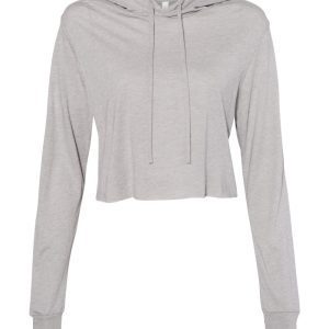 Bella + Canvas Women's Triblend Cropped Long Sleeve Hoodie