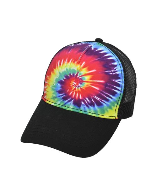 Colortone Tie-Dyed 5-Panel Trucker Cap