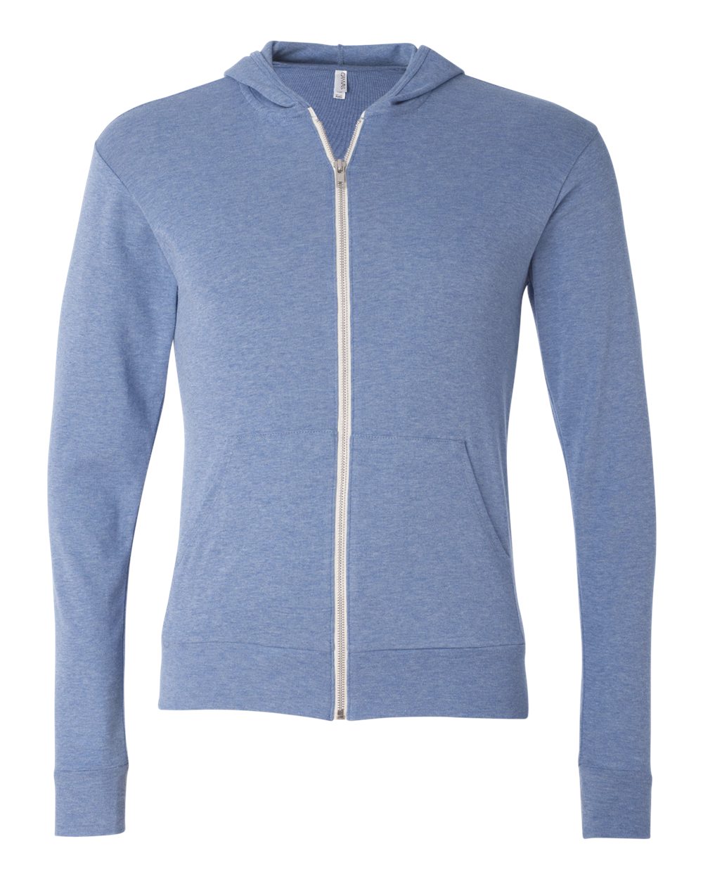 Bella+Canvas® Unisex Lightweight Hooded Full-Zip Sweater