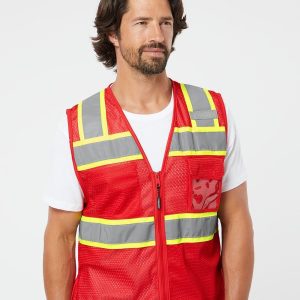 ML Kishigo® EV Series® Royal Blue & Lime Green Enhanced Visibility 3 Pocket Mesh Vest