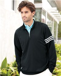 Adidas ClimaLite® 3 Stripes French Terry Quarter Zip Pullover