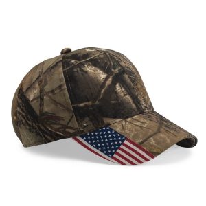 Outdoor Cap® Camouflage w/Flag Visor Cap
