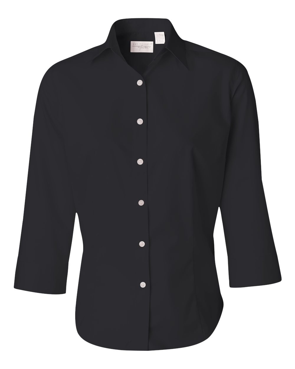 Van Heusen Women's Three-Quarter Sleeve Baby Twill Shirt