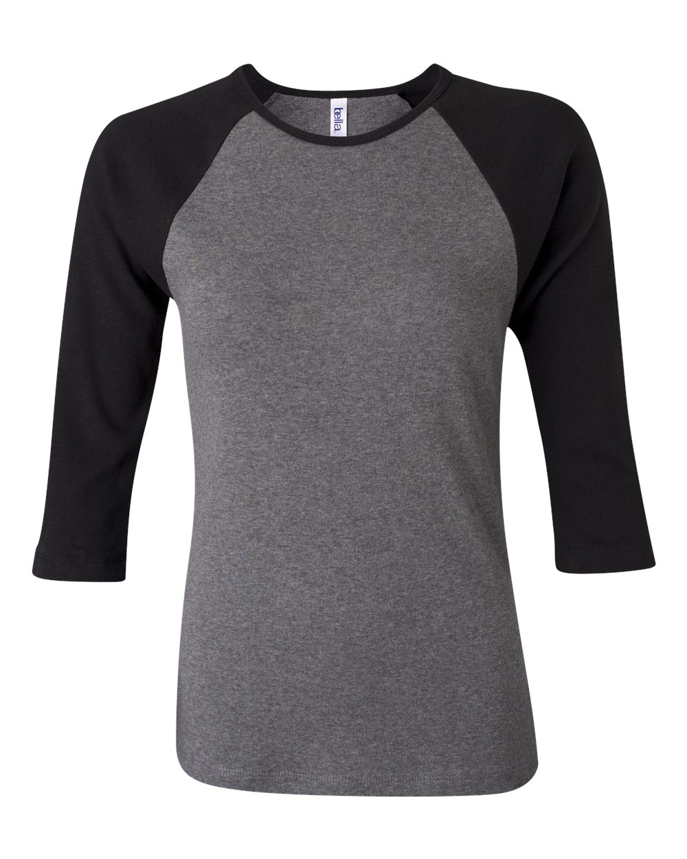 Bella+Canvas® Women's 1X1 Baby Rib Raglan Three-Quarter Sleeve Tee