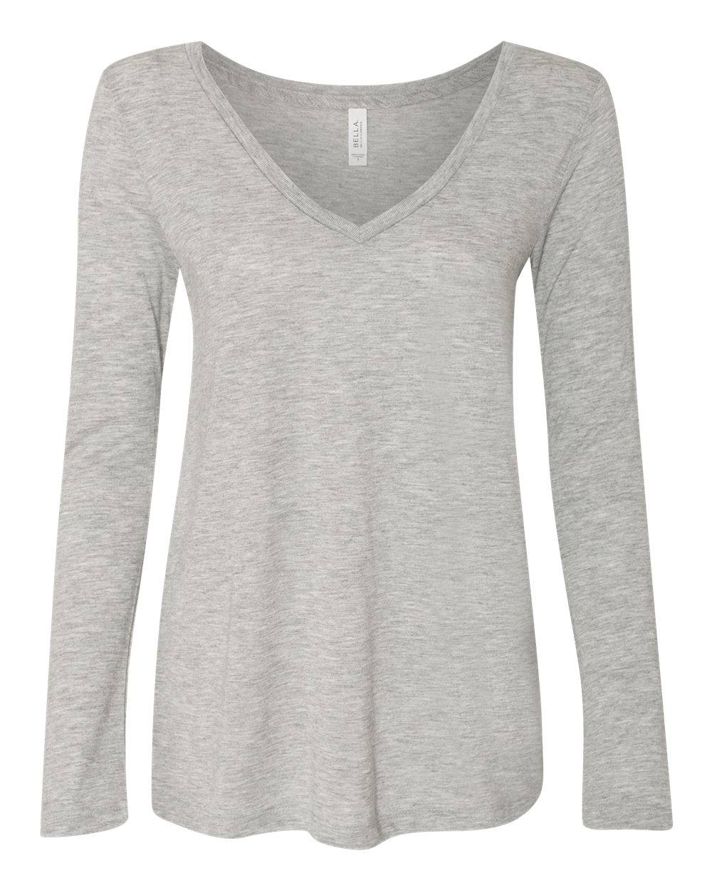 Bella+Canvas® Women's Flowy Long Sleeve V-Neck Tee