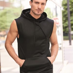 Badger Performance Fleece Sleeveless Hooded Sweatshirt