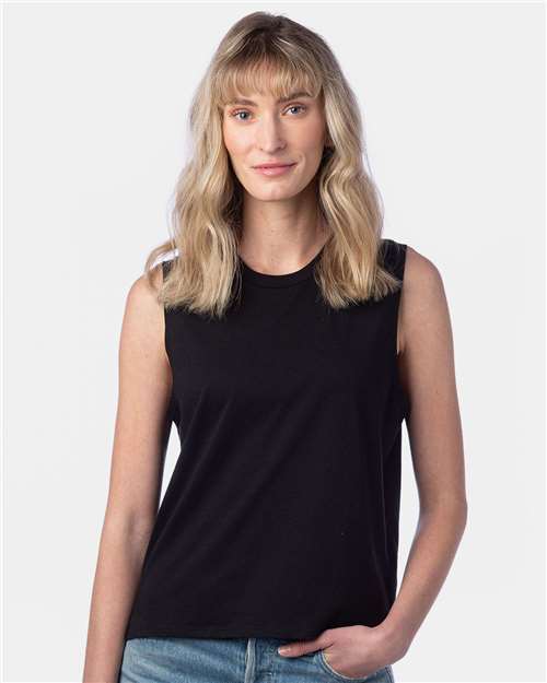 Alternative® Women's Cotton Jersey Go-To Crop Muscle Tank Top