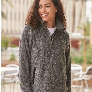 J. America Women's Boundary Shag Frosty Sherpa Full-Zip Jacket