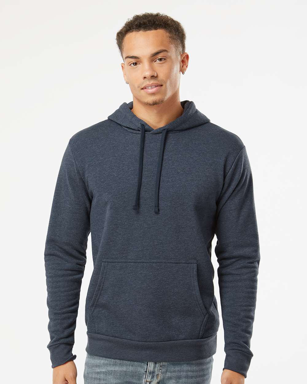 Heather Midnight Navy Blue Blank