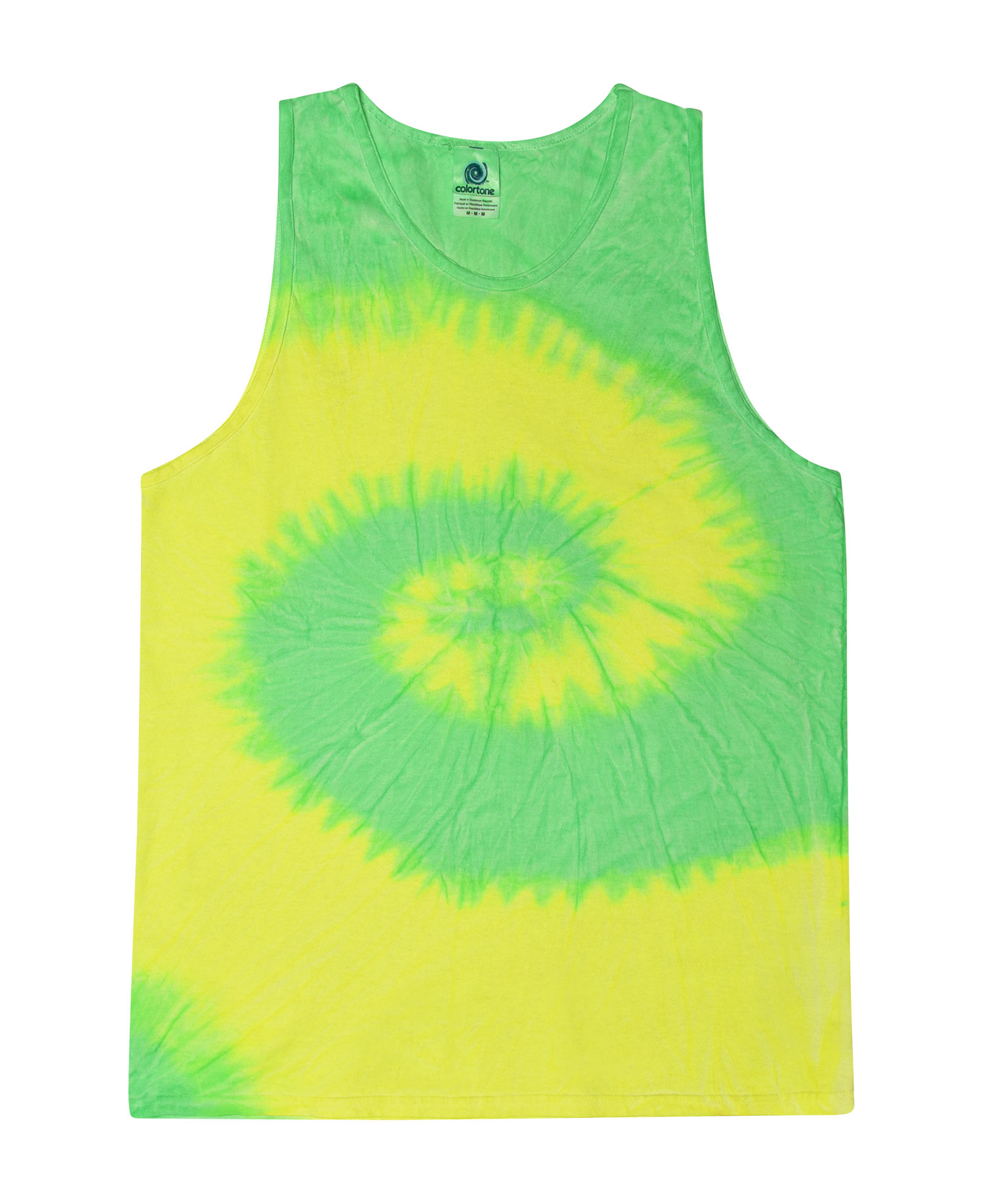 Flo Lime Green/Yellow Tie Dye Blank