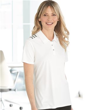 Adidas® Women's 3-Stripes Shoulder Polo