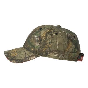 Outdoor Cap® Camouflage w/Flag Sandwich Visor Cap