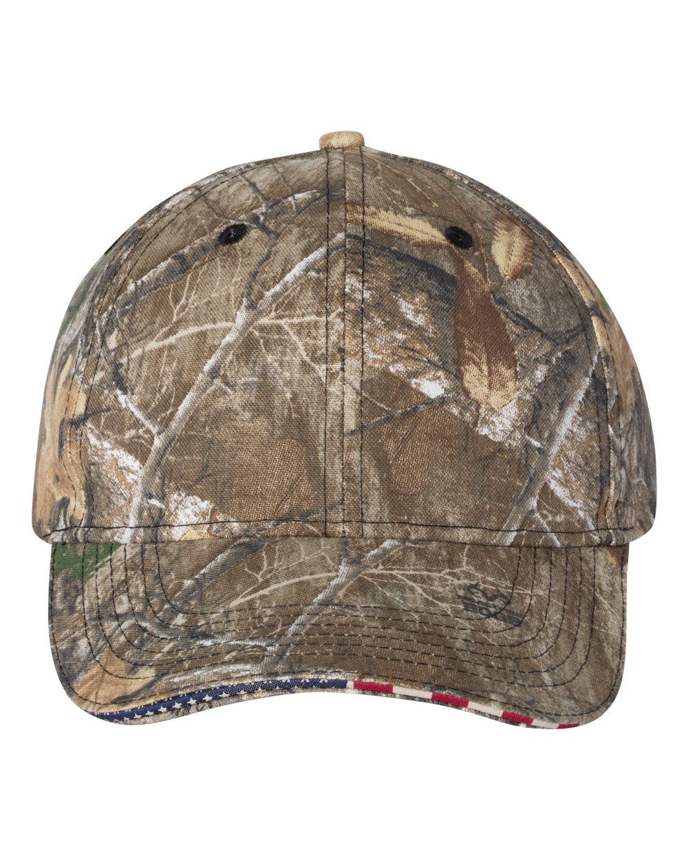 Outdoor Cap® Camouflage w/Flag Sandwich Visor Cap
