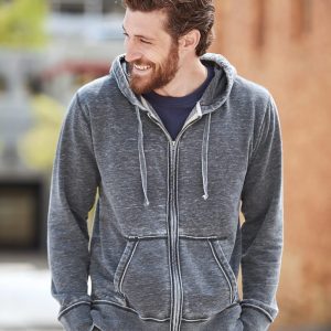 J. America Vintage Zen Fleece Full Zip Hooded Sweatshirt