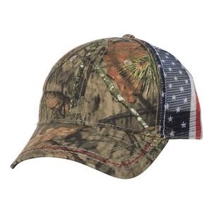 Outdoor Cap® Camo w/American Flag Mesh Back Cap