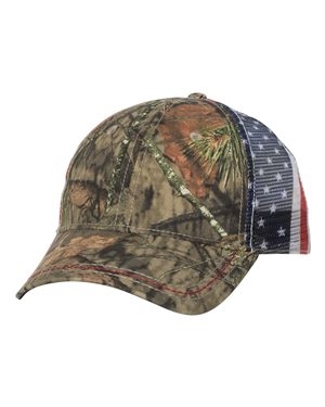 Outdoor Cap® Camo w/American Flag Mesh Back Cap