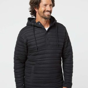 J. America Horizon Quilted Anorak Hooded Pullover Jacket