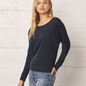 Bella+Canvas® Women's Flowy Off Shoulder Long Sleeve Tee