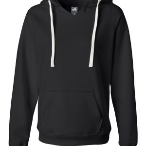 J. America Women's Sueded V-Neck Hooded Sweatshirt