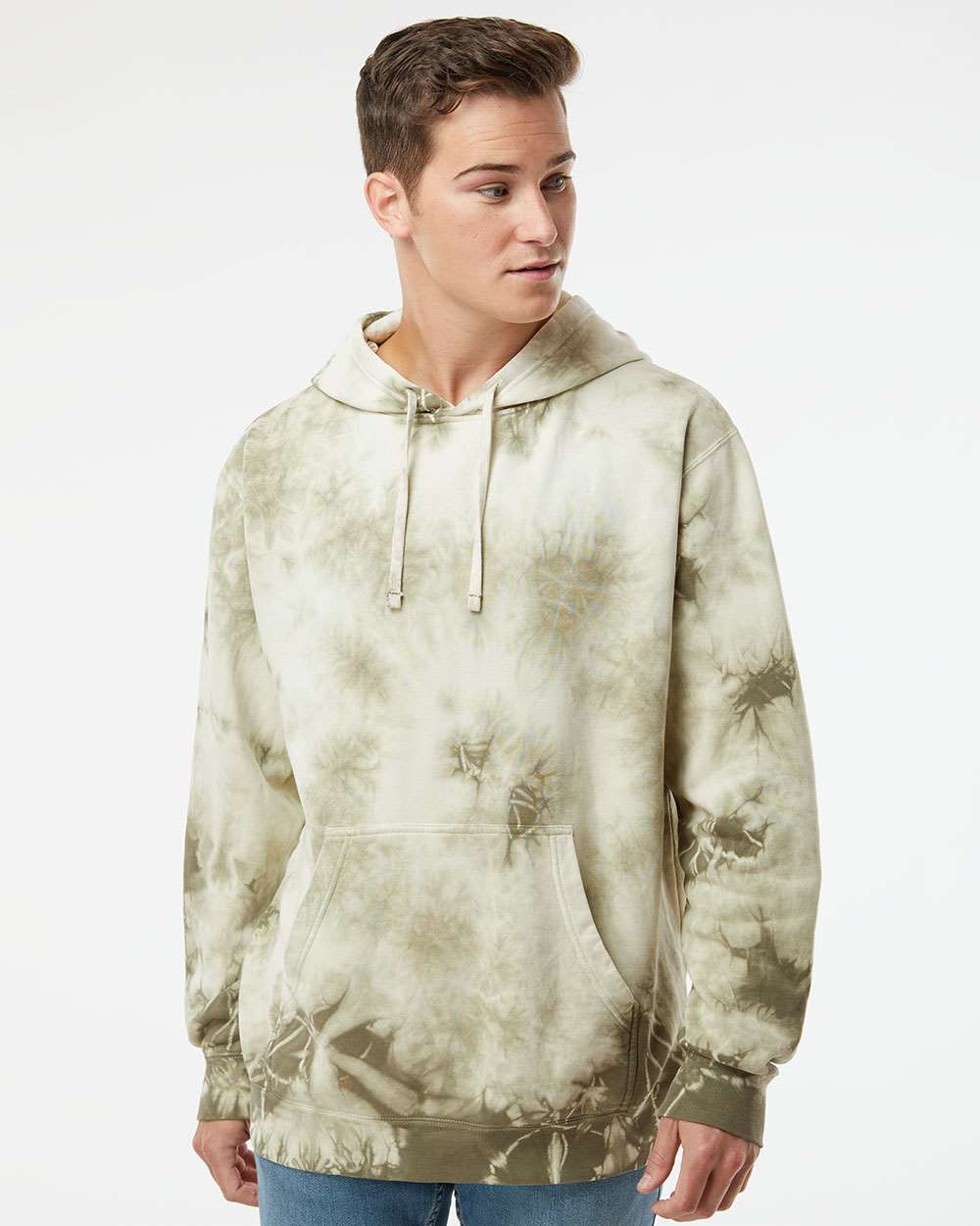 Tie Dye Olive Green Blank