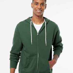 Independent Trading Co. Unisex Lightweight Full-Zip Hooded Sweatshirt