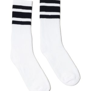 SOCCO USA-Made Striped Crew Socks