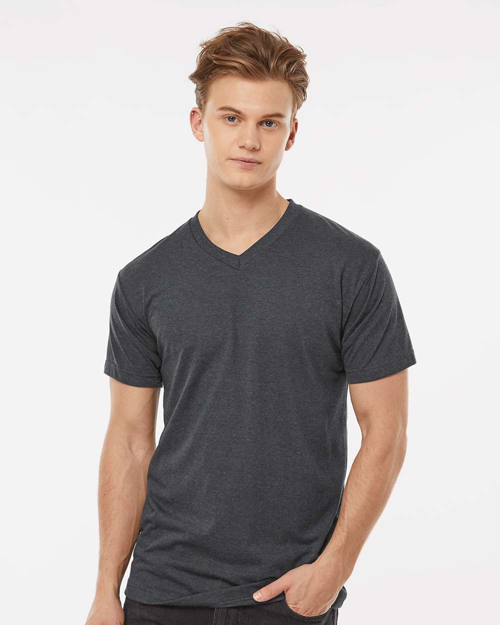 Heather Charcoal Gray Blank