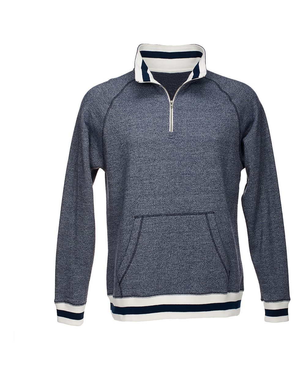 J. America Peppered Fleece Quarter Zip Sweatshirt