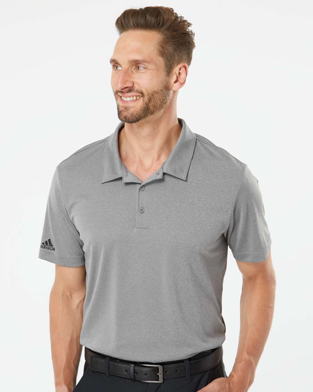 Adidas Heathered Sport Polo Shirt