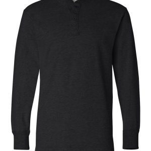 J. America Vintage Brushed Jersey Henley Shirt
