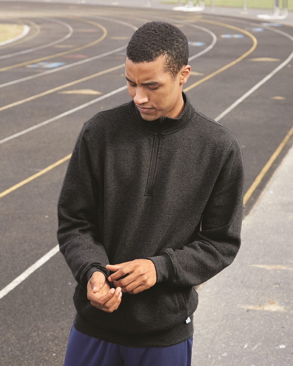 Russell Athletic® Dri Power® Quarter Zip Cadet Collar Sweatshirt