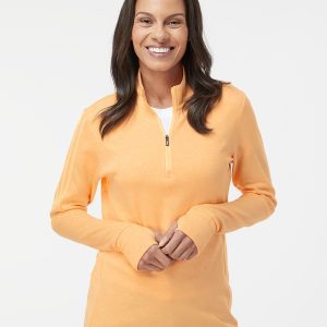 Adidas® Women's 3-Stripes Quarter Zip Sweater