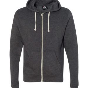 J. America Triblend Full-Zip Hooded Sweatshirt