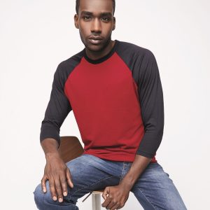 American Apparel® 50/50 Raglan Three-Quarter Sleeve Tee
