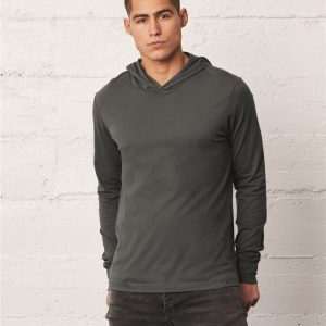 Bella+Canvas® Unisex Jersey Hooded Long Sleeve Tee