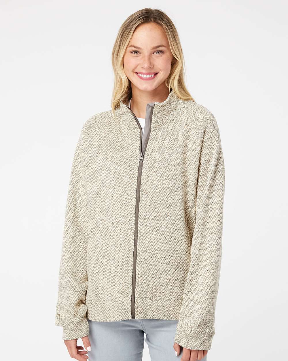 Oatmeal Beige Herringbone Blank