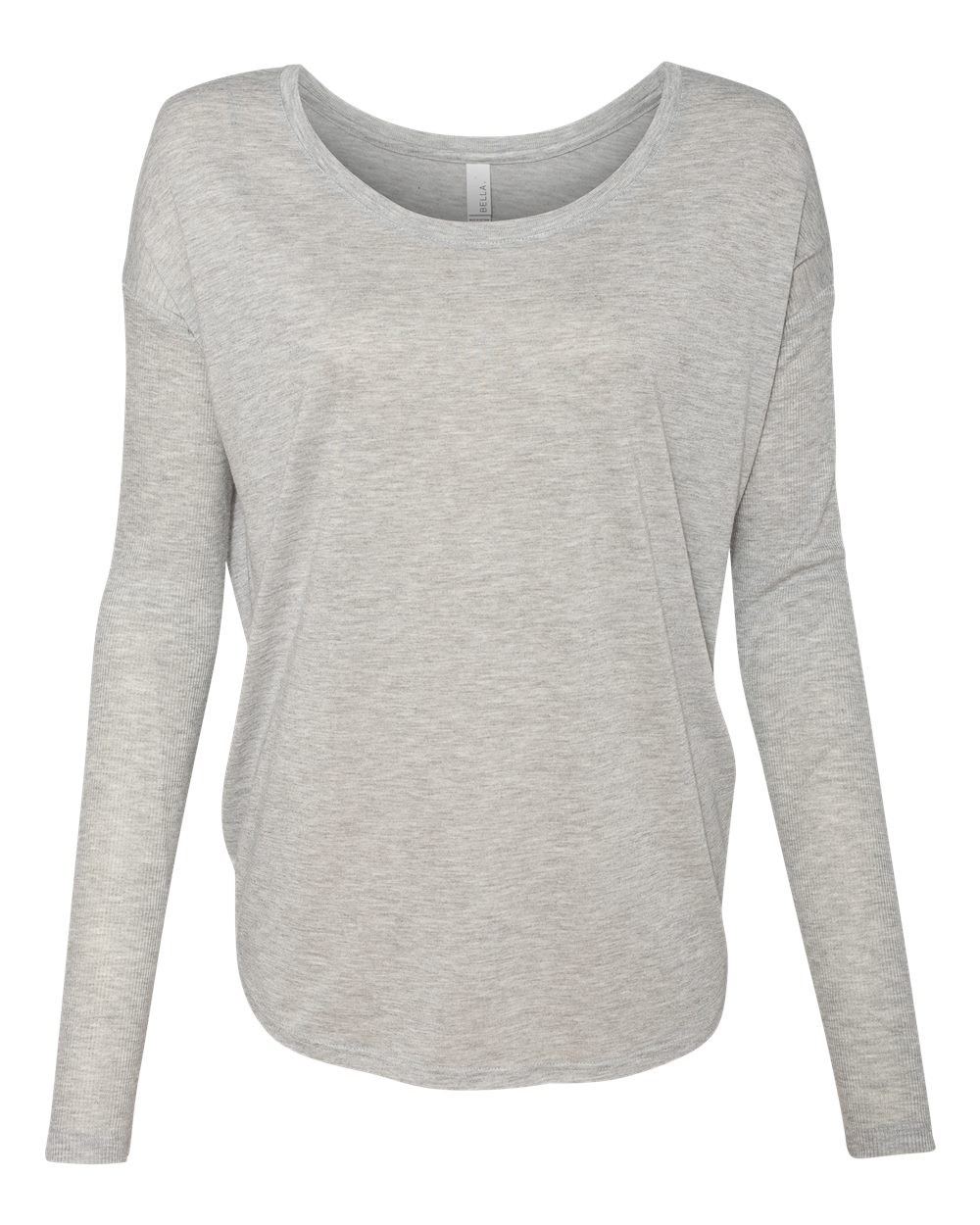 Bella+Canvas® Women's Flowy 2x1 Ribbed Long Sleeve Tee