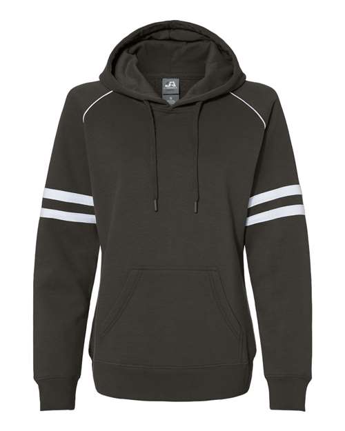 J. America Women's Varsity Fleece Piped Hooded Sweatshirt
