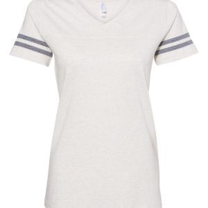 LAT Women's Football V-Neck Fine Jersey Tee