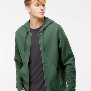 Independent Trading Co. Midweight Full-Zip Hooded Sweatshirt