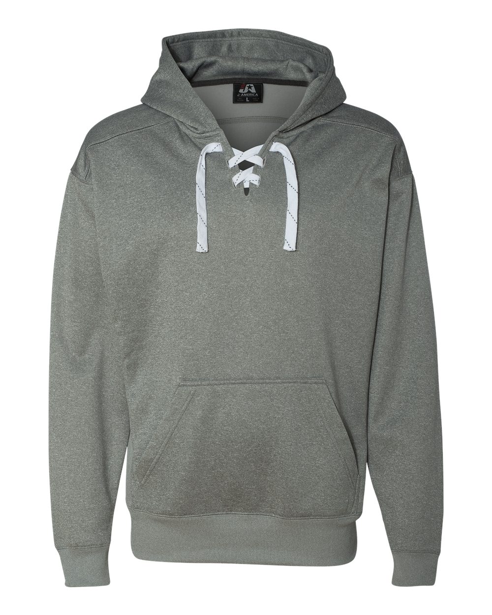 J. America Sport Lace Polyester Fleece Hooded Pullover Sweatshirt