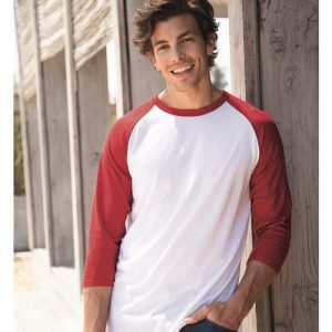 JERZEES Premium Blend Ringspun Three-Quarter Sleeve Raglan Baseball T-Shirt