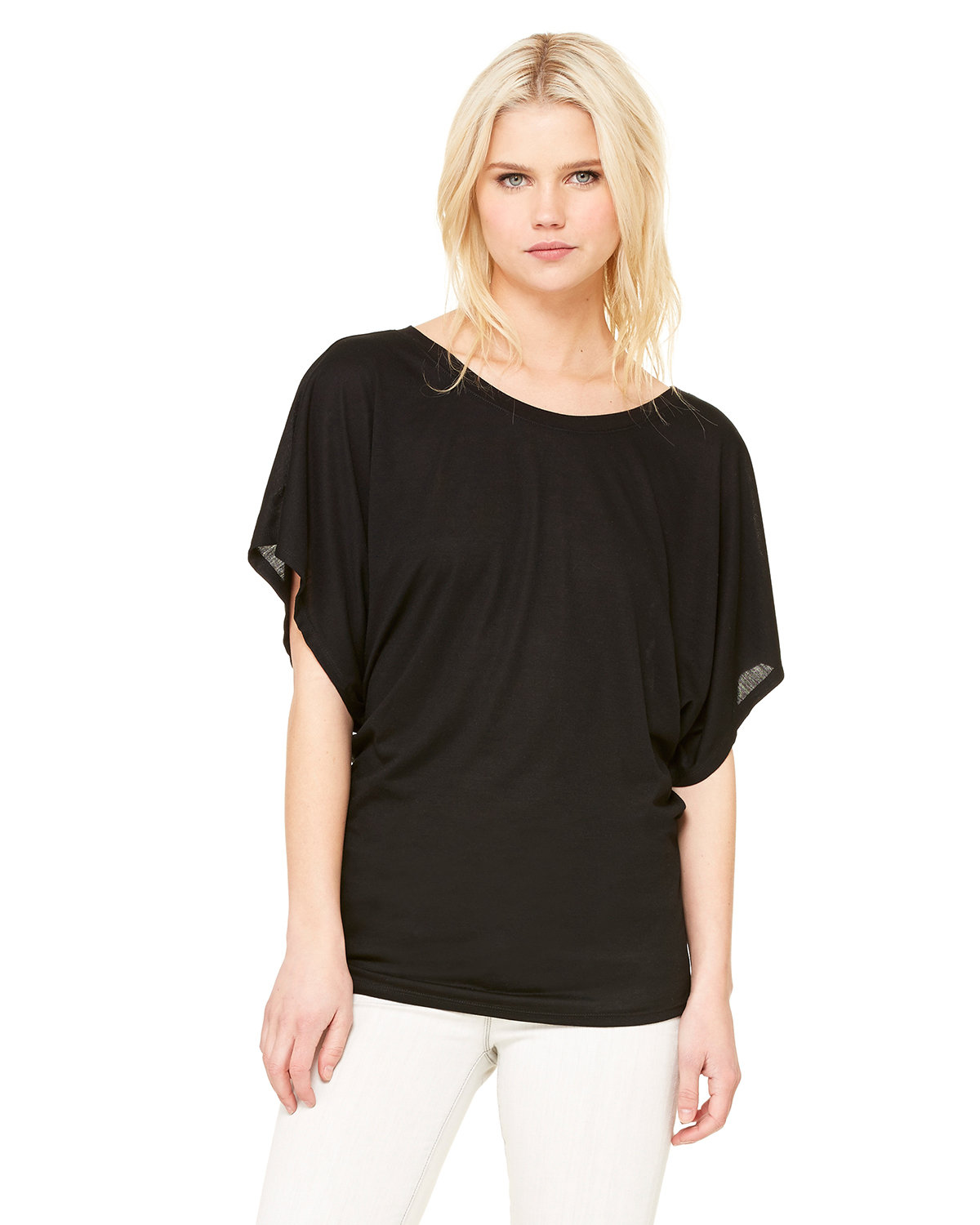 BELLA+CANVAS Ladies' Flowy Draped Sleeve Dolman T-Shirt